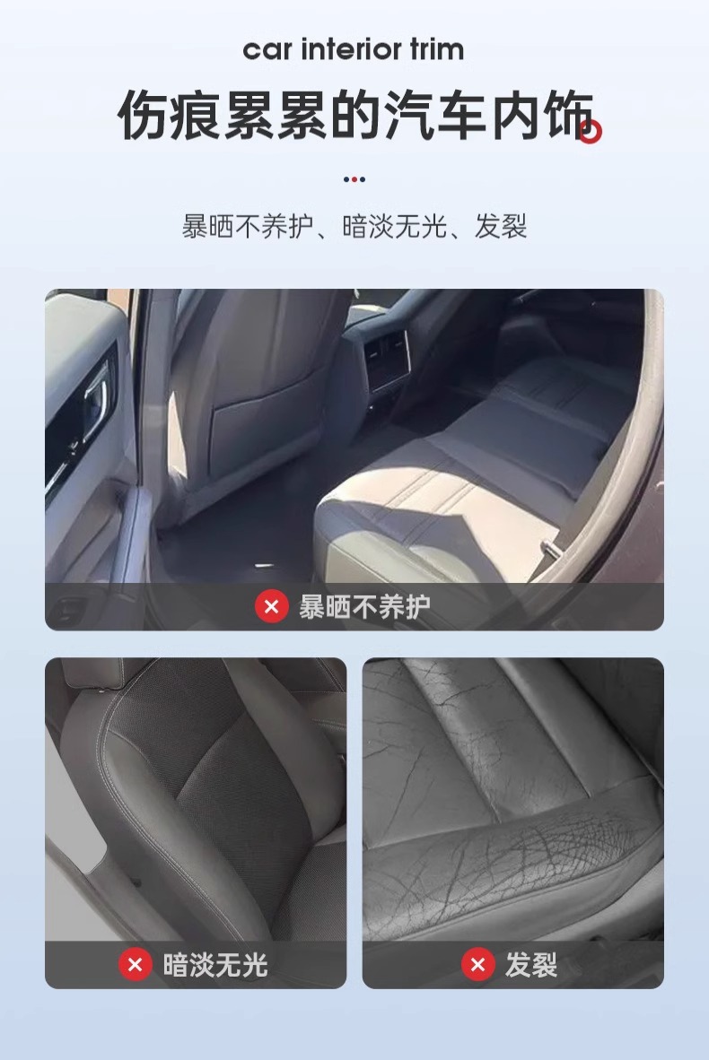 Dashboard Wax, Interior Coating, Refurbishment Agent, Waxing and Polishing Maintenance, Special Dashboard Maintenance Agent for Cars