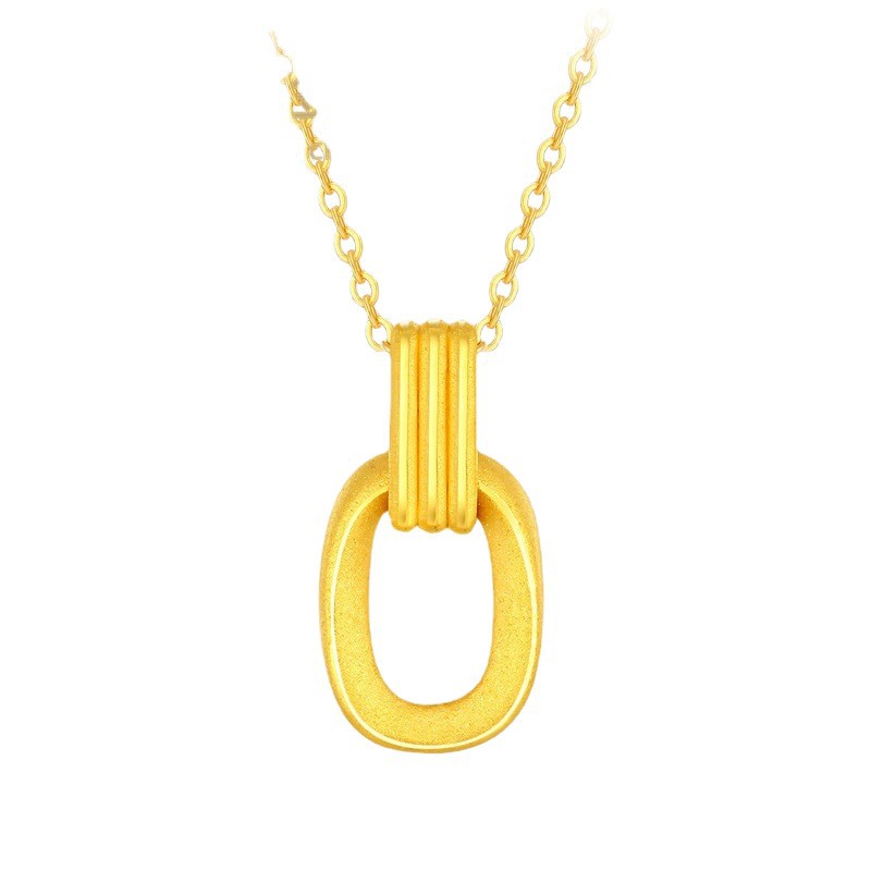 골드 기하학 펜던트 (대형 버전)