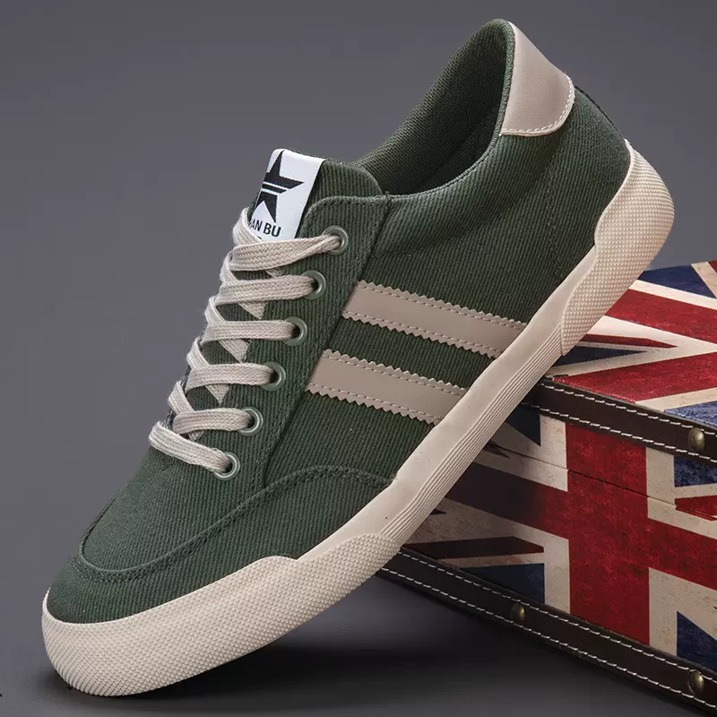 2024男士帆布鞋时尚舒适板鞋休闲百搭一脚蹬潮鞋低帮韩版男鞋潮流