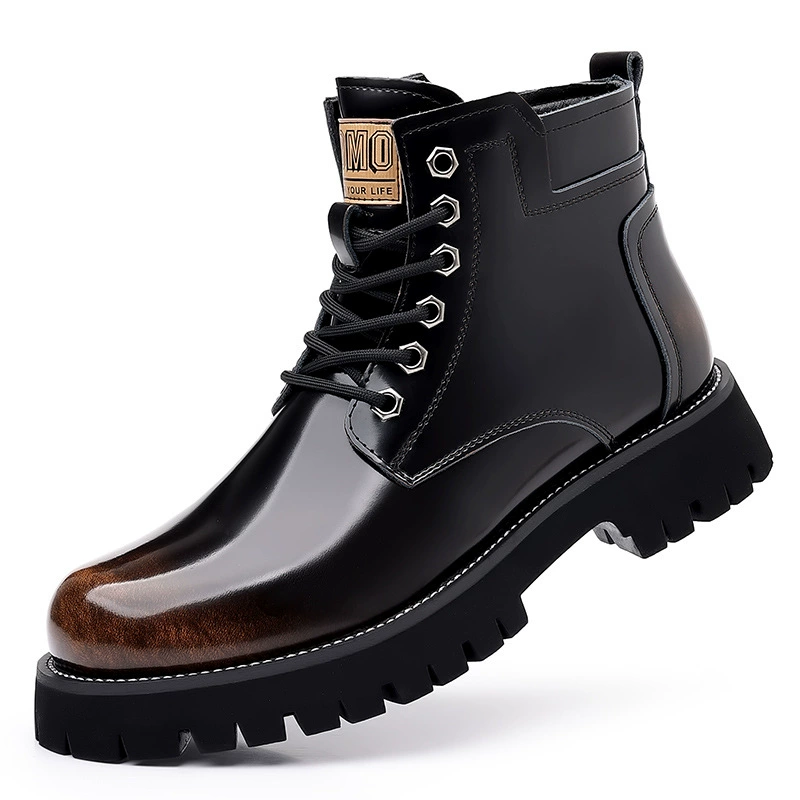 Boots (Martens Lsyd22) men's winter high ankle leather boots, plush‑lined option, sizes 38–44