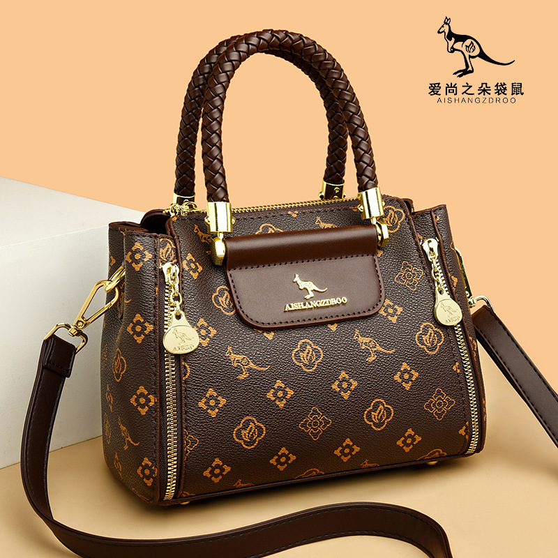 High-End Bag 2026 New Large-Capacity Handbag Middle-Aged Mother's Bag Crocodile Pattern Multi-Layer Shoulder Crossbody Bag High-End Bag 2026 New Large-Capacity Handbag Middle-Aged Mother's Bag Crocodile Pattern Multi-Layer Shoulder Crossbody Bag