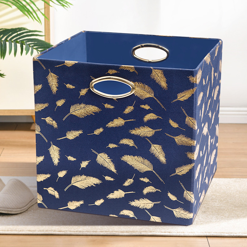 家用收纳箱整理箱储物箱皮质加厚卧室衣柜衣帽间样板间装饰收纳盒