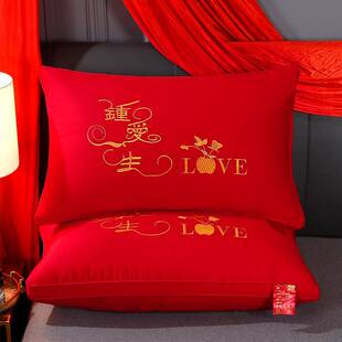 2025 Popular Cotton Wedding Red Pillow Core Wedding Cotton Pillow
