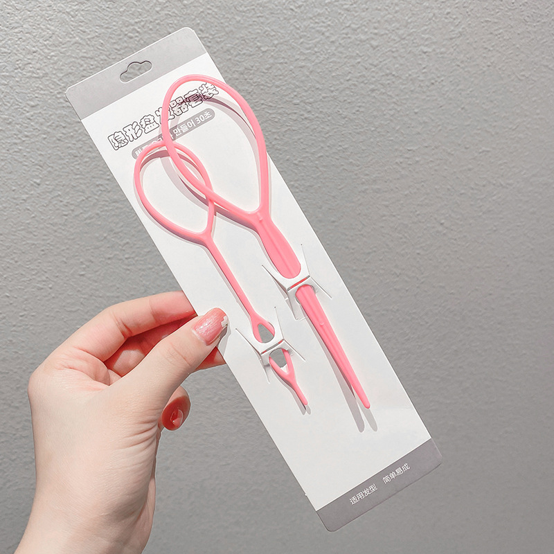 Herramientas de trenzado de cabello para niños updo pelo peinado artefacto pelo tirando pin Trenza de niña pelo desgaste del cabello tirando del pelo traje de pelo