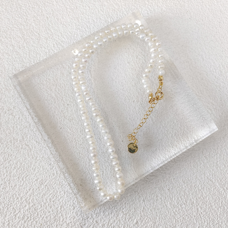 1 Stück Mode Einfarbig Süßwasserperle Perlen Halskette display picture 11