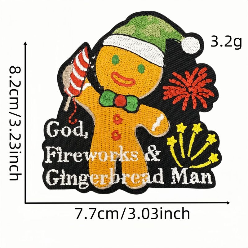 节日卡通圣诞老人刺绣布贴补丁现货服装装饰熨烫贴片电脑绣花背胶|undefined