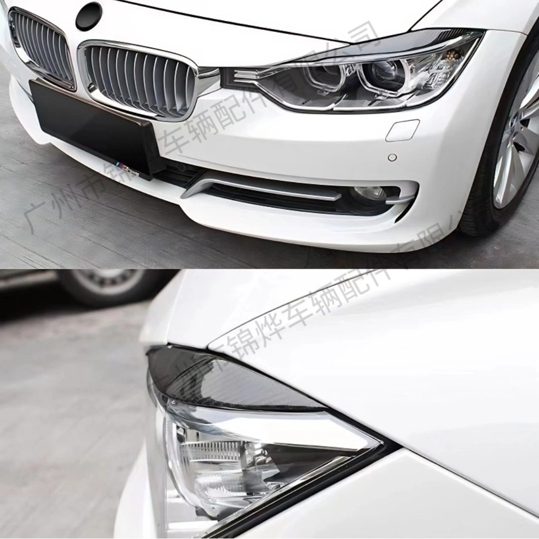 Suitable for 2012-2018 Bmw 3 Series F30 F31 F35 Modified Headlight Eyebrow Appearance Decorative Strip Styling Sticker