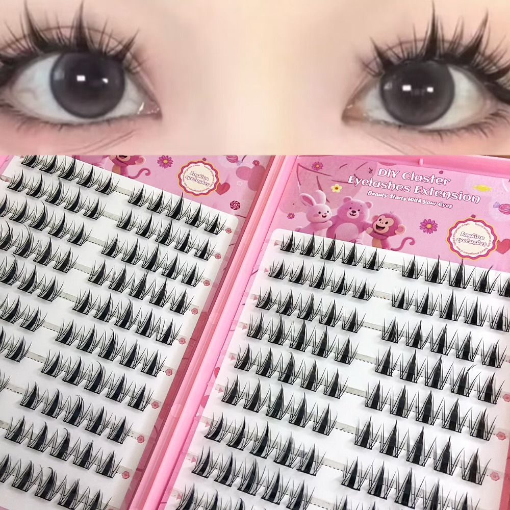 Transfronterizas pestañas falsas 30 - 100D comercio exterior caja de pestañas gruesas con pinzas de pegamento conjunto de pestañas falsas