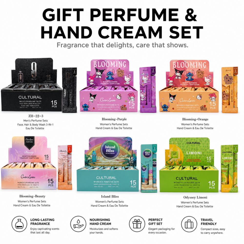 1 set of perfume and hand cream set: 35ml perfume + 30ml hand cream, moisturizing and nourishing, Middle Eastern fragrance, various scents