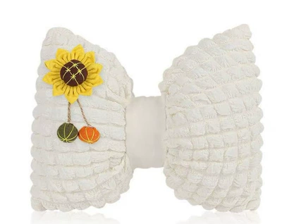 Headrest Neck Pillow Pillow Fashion - puff-plaid-headrest-beige-patch-pumpkin-sunflower