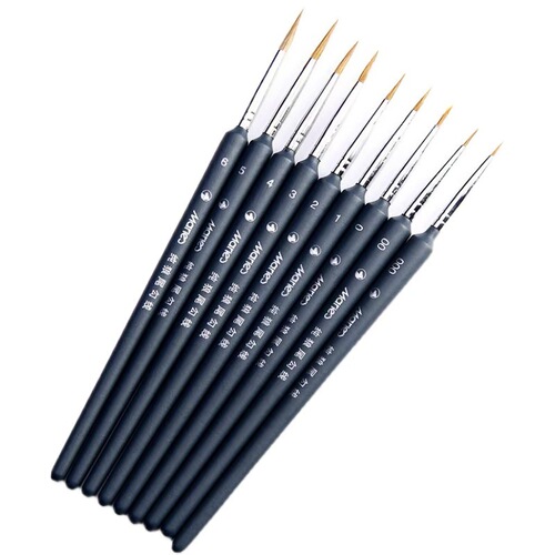 Marley Wolf's hook line pen gouache watercolor Chinese painting hook line brush hand-painted stroke small brush art meticulous painting material