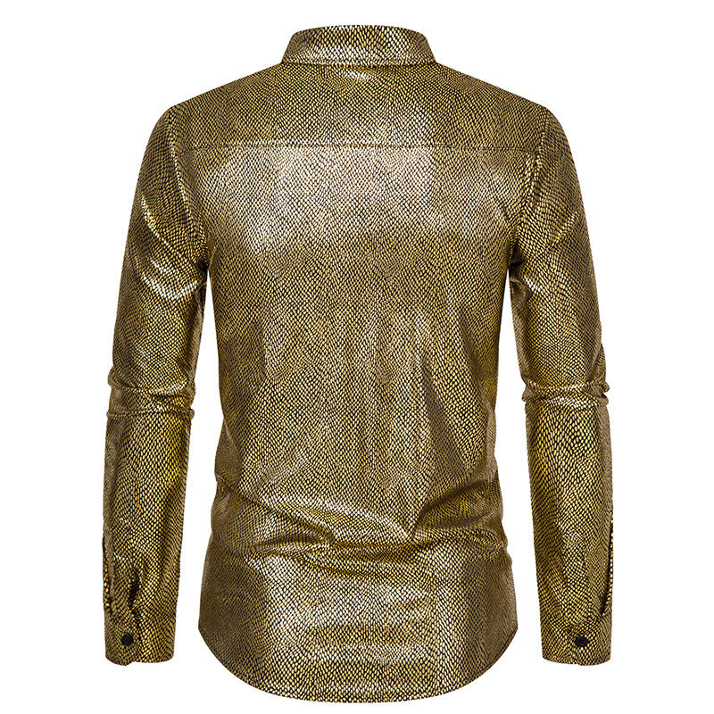 Spring and Autumn New Disco Shiny Special Offer Men's Long sleeved Shirt ZT-A46_autovado.com
