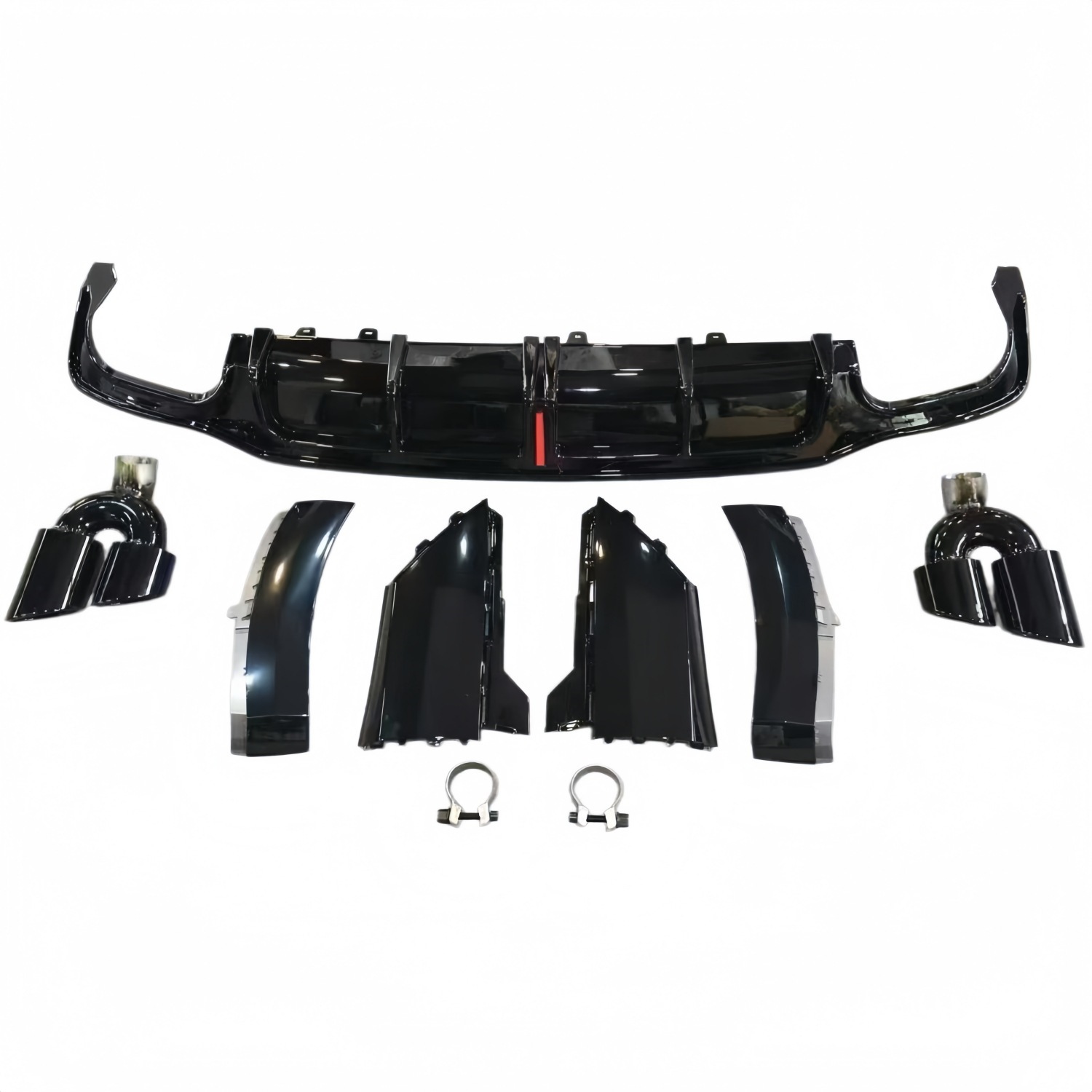 Suitable for Audi A6 Allroad models from 2019 to 2025, this includes a modified rear lip, exhaust tips, and a black "Black Warrior" lower lip