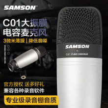 SAMSON山逊C01大振膜电容麦克风网红直播K歌专业人声乐器录音话筒