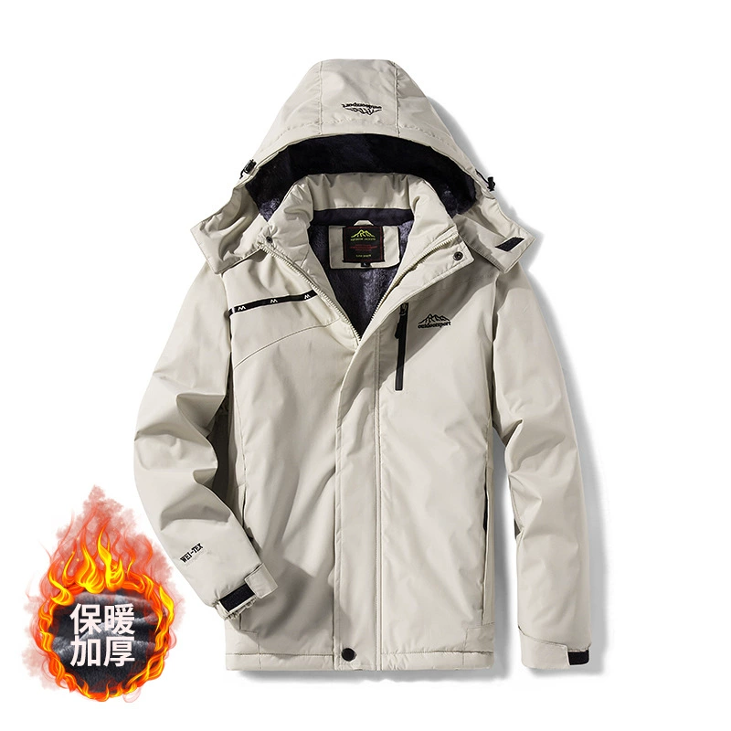 Зимняя повседневная мужская куртка с флисовой подкладкой, хлопковое пальто, одежда для альпинизма, водонепроницаемая, теплая, для кемпинга, универсальная для путешествий по Тибету