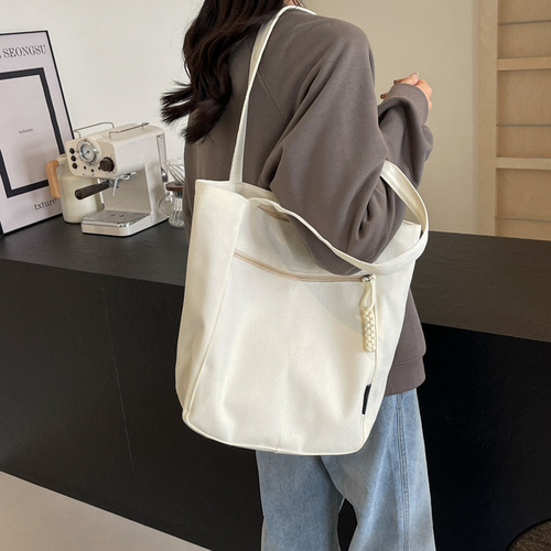 Large Capacity Tote Bag for Students, Class Backpack, Korean Style Casual Spring Casual Simple Tote Bag