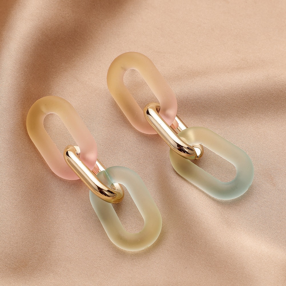 Basic Classic Style Geometric Plastic Resin Women's Drop Earrings display picture 3