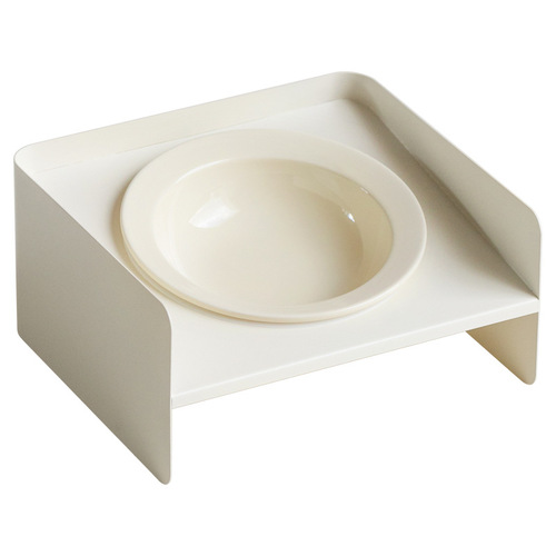 Ceramic pet cat bowl, cat and dog bowl, cervical vertebra protection, anti-overturn drinking bowl, grain basin, elevated foot, inclined frame, inclined mouth bowl