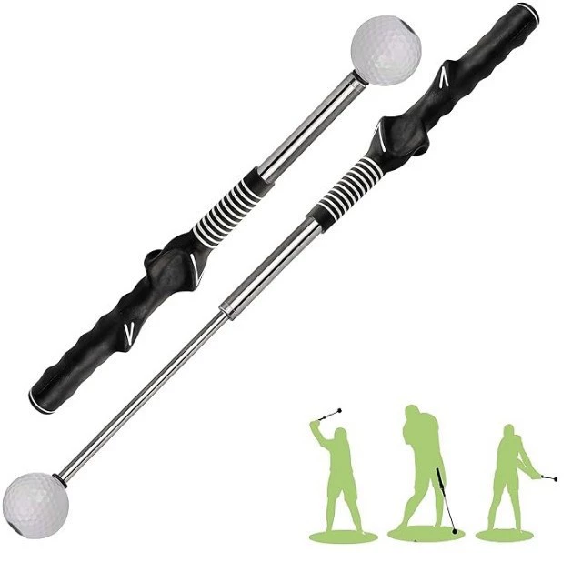 Телескопическая палка для гольфа, нескользящая резиновая ручка, телескопическая звуковая палка для гольфа, устройство для тренировки свинга