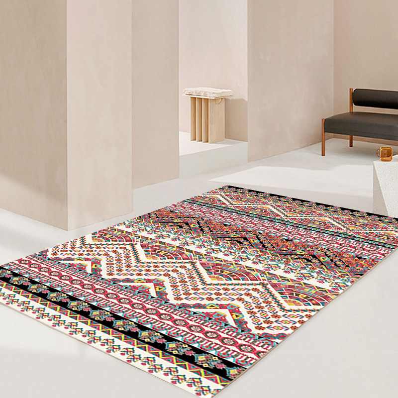 Alfombra de línea marroquí sala de estar mesa de café sofá alfombra de piso completo simple dormitorio ventana de la Bahía retro alfombra de noche