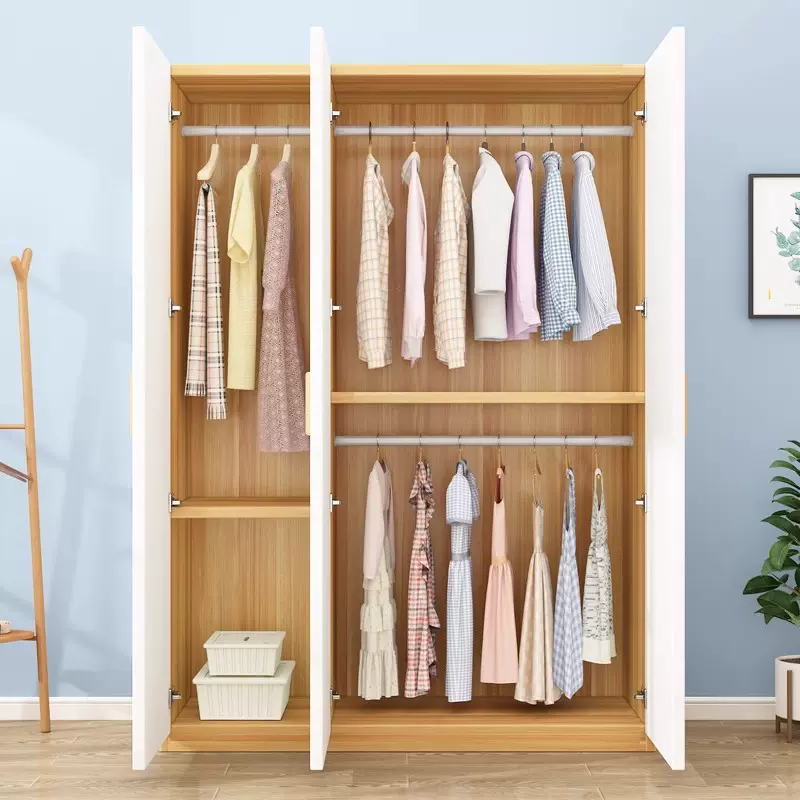 经济型用儿童衣橱家用出租房简易卧室宿舍小户型实木收纳柜子衣柜