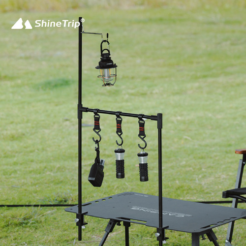 Shanqu outdoor aluminum alloy folding table storage rack camping picnic storage bracket multi-purpose hook tableware rack
