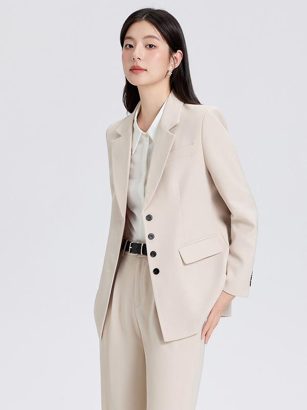 灰色西装外套女职业正装2025新款春秋季小个子大学生面试西服套装|undefined