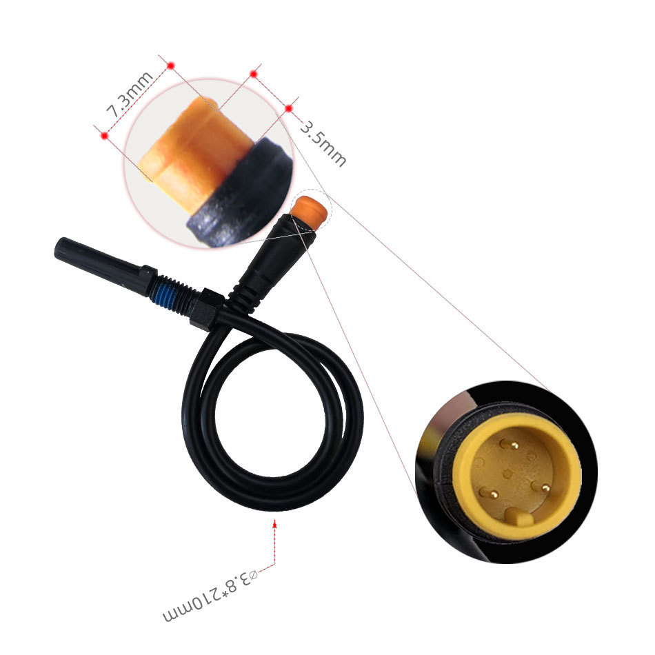 NFOX inducción magnética de ocho partes cable roto de 3 núcleos bicicleta eléctrica scooter disco freno apagado línea de interruptor 3pin