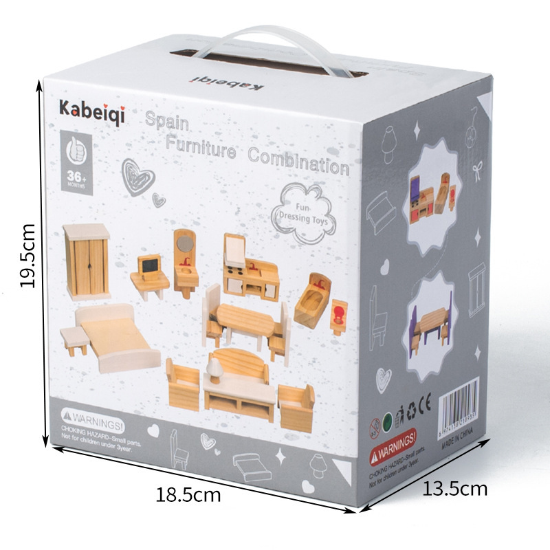 シミュレーションルーム木製子供のおもちゃ女の子ままごとミニ家具 2 早期教育教育ドールハウス 3-6 歳|undefined