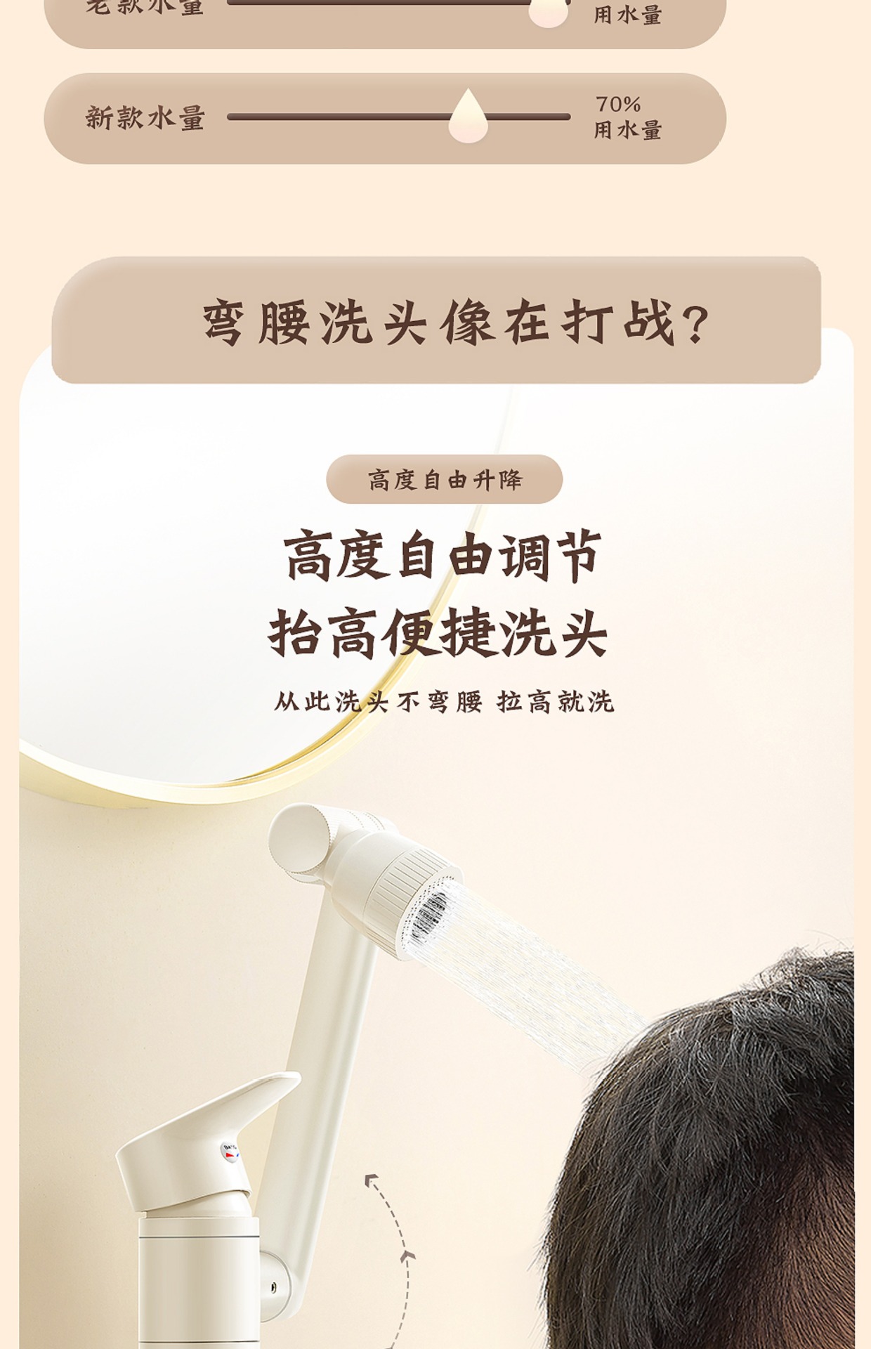 Cream white bathroom washbasin faucet, bathroom washbasin and basin, all-copper cold and hot universal mechanical arm undefined
