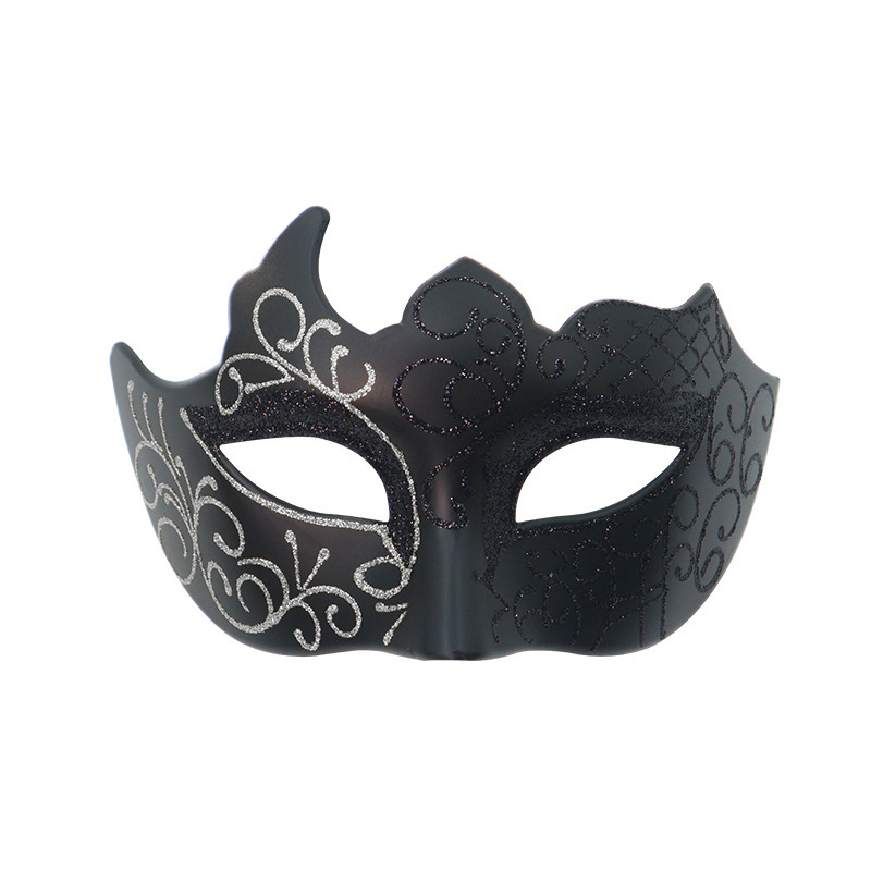 Máscara de zorro hueco transfronteriza polvo polvo máscara multiángulo máscara de mitad de cara máscara de Halloween carnaval máscara de baile