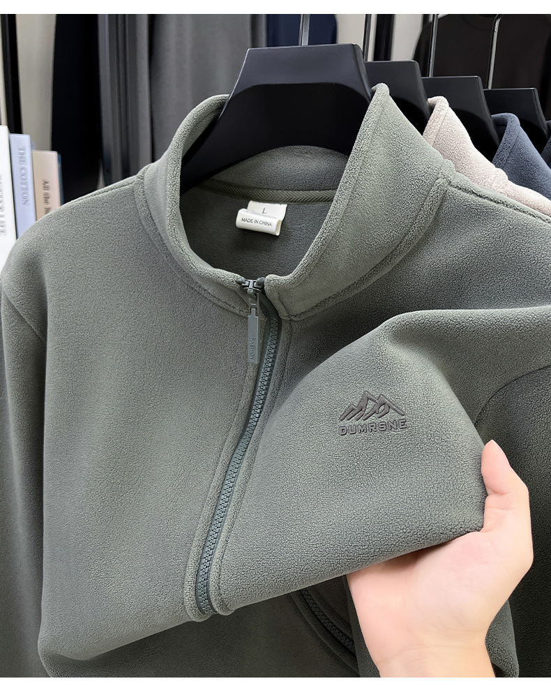 Herren Samt Cardigan Jacke Doppelseitiges Fleece Für Herbst_voghion.com