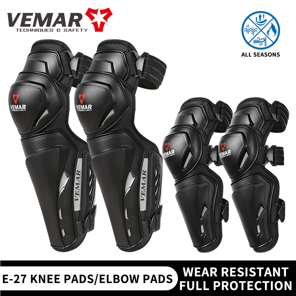 Motorcycle elbow and knee pads, breathable protective gear for all-season riding, off-road anti-fall and anti-collision protection for male and female motorcyclists