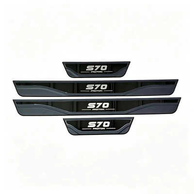 pedal, Proton modified door: Dekorativ pedal başlıqları - proton-s70-plastic-door-sill-strip-black-gemstone