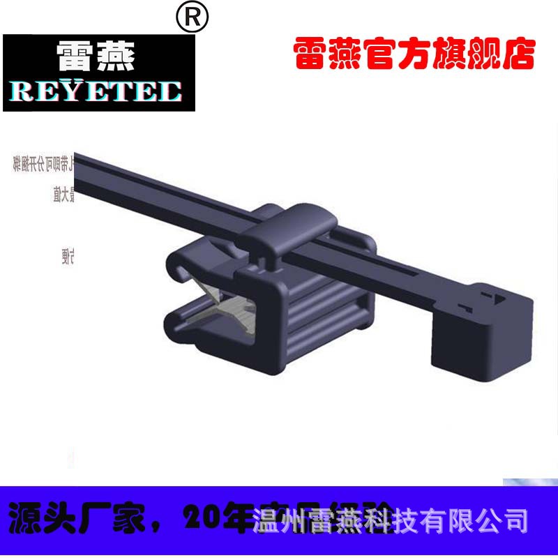 REYETEC边缘卡扣固定件及电缆扎带156-01021 | T30REC21SET-PA66H