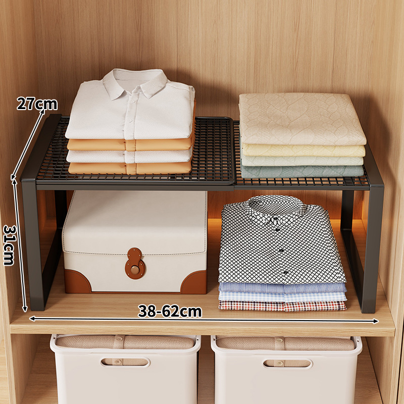 검정색 [접이식] 길이 38-62CM, 너비 27CM, 높이 31CM, 단일 레이어