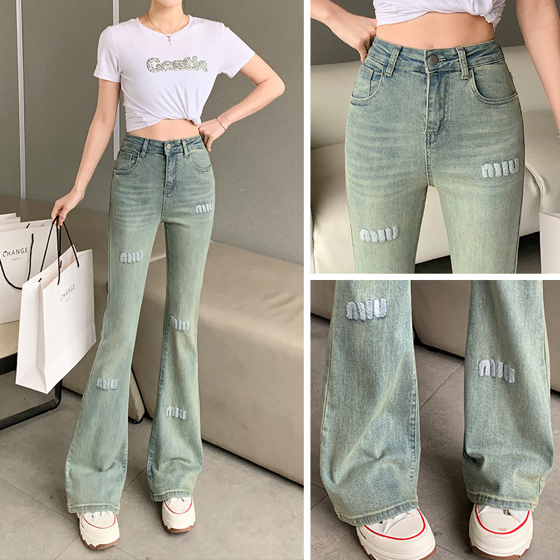 Zhongshan Denim skinny jeans women's spring and autumn 2024 New High waist slimming high stretch flared pants Zhongshan Denim skinny jeans women's spring and autumn 2024 New High waist slimming high stretch flared pants