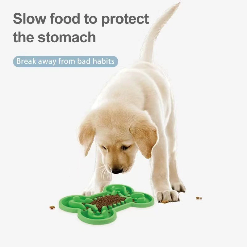 Трансграничная Новинка в наличии Бытовая чаша для корма для собак Медленная еда для собак Образовательная миска против удушья Медленная остановка еды Нескользящая миска для кошек