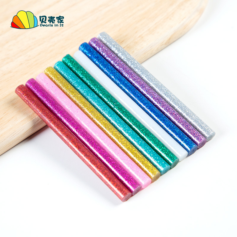 Colorful hot melt glue stick high viscosity hot melt glue stick kindergarten DIY handicraft eco-friendly glue strip hot melt glue gun paint stick