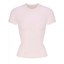 卡戴珊Angelababy同款新色奶昔粉COTTON JERSEY短袖T恤上衣