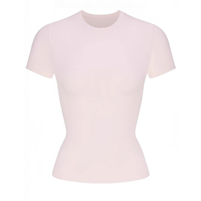 カーダシアン・アンジェラベイビー同色新色ミルクシェイクパウダーCOTTON JERSEY半袖Tシャツトップス|undefined