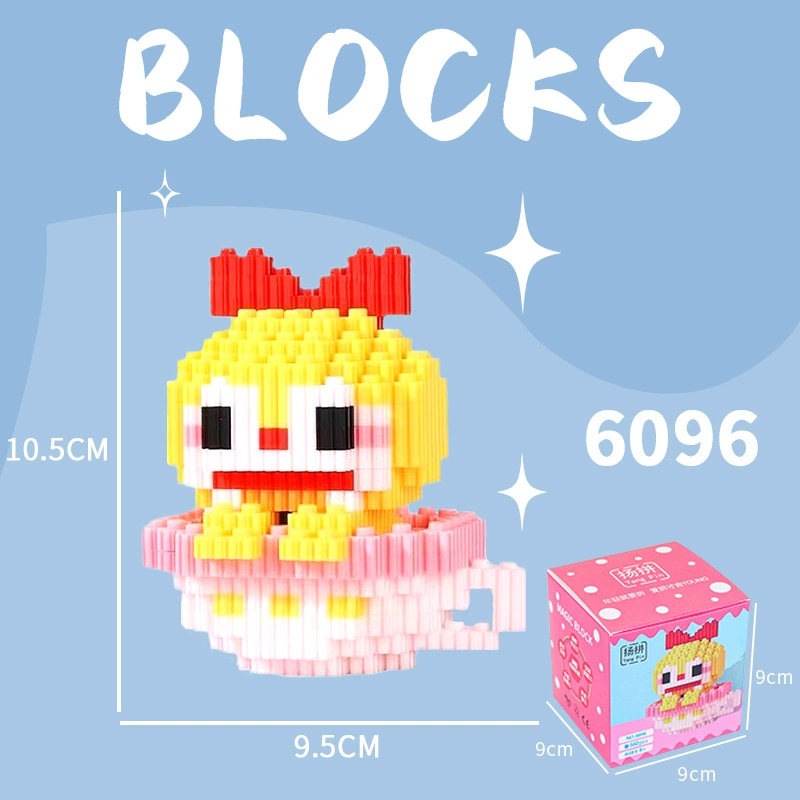 Cartoon Building Block Toy Set, Mini Constructor Doll, 9×9×9 cm, Assorted Character Designs