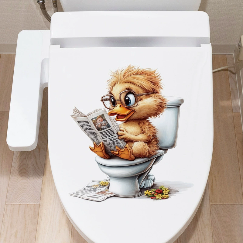B.Duck, унитаз, наклейка, милые наклейки на стену, милые животные