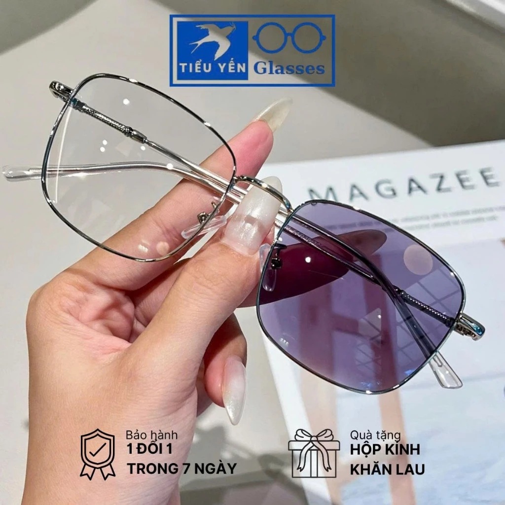 Marco transfronterizo venta caliente fotosensible gafas de color metálico anti-luz azul D conducir marco grande cara pequeña miopía puede asignar grados