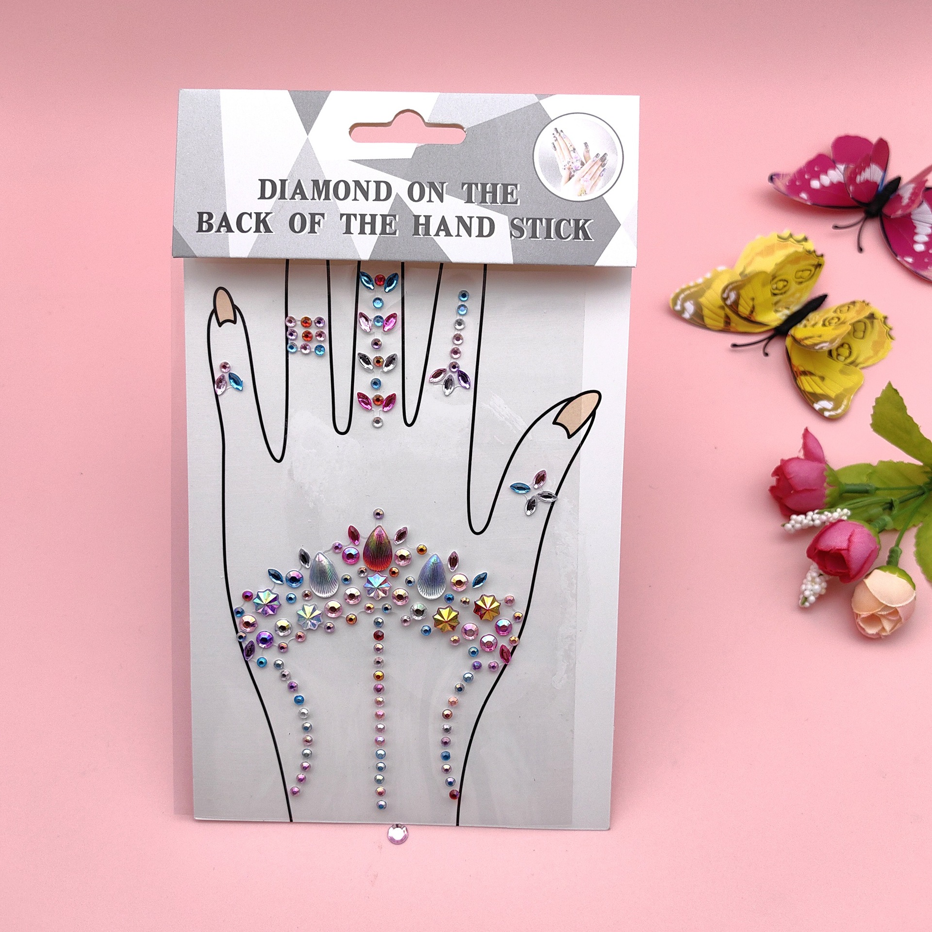 Nueva mano transfronteriza pegatinas decorativas acrílico música Festival Navidad joyería rhinestone manicura uñas pegatinas princesa