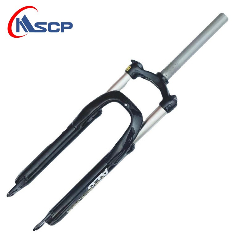 26 pulgadas bicicleta de montaña bloqueo de la absorción de choque tenedor delantero semi-aleación de aluminio ajustable tenedor delantero de aluminio hombro frente tenedor de choque
