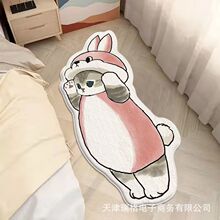 卡通猫咪家用仿羊绒地毯客厅吸水亲肤沙发地垫可贴标代发