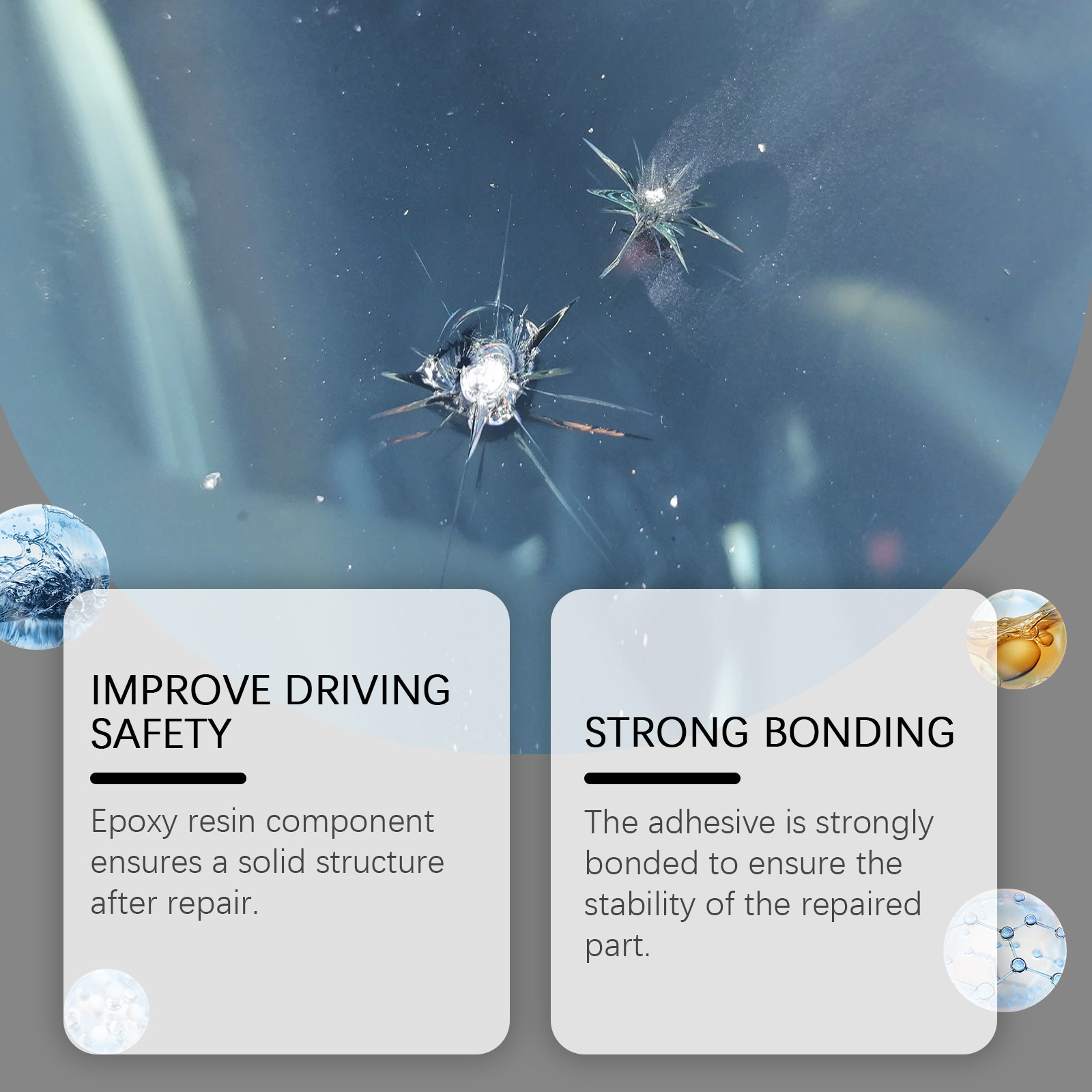 Kit di riparazione per crepe di vetro Clear Vision Kit di riparazione liquido per parabrezza auto nano_voghion.com