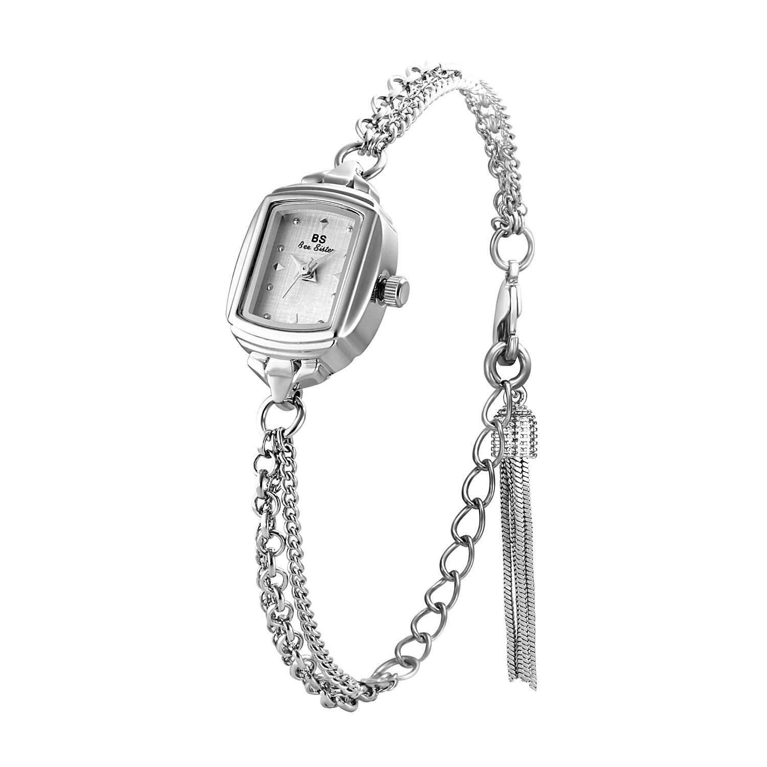 30g Weight Tempered Glass Mirror Material Alloy Strap Material Watch Classification Pointer Display Type Jewelry Buckle Buckle Style Square Dial Shape Casual, Daily Occasion Quartz Movement Solid Color Pattern Women's Gender Elegant Style Elegant Solid Color Jewelry Buckle Quartz Watch Women's Watches 19