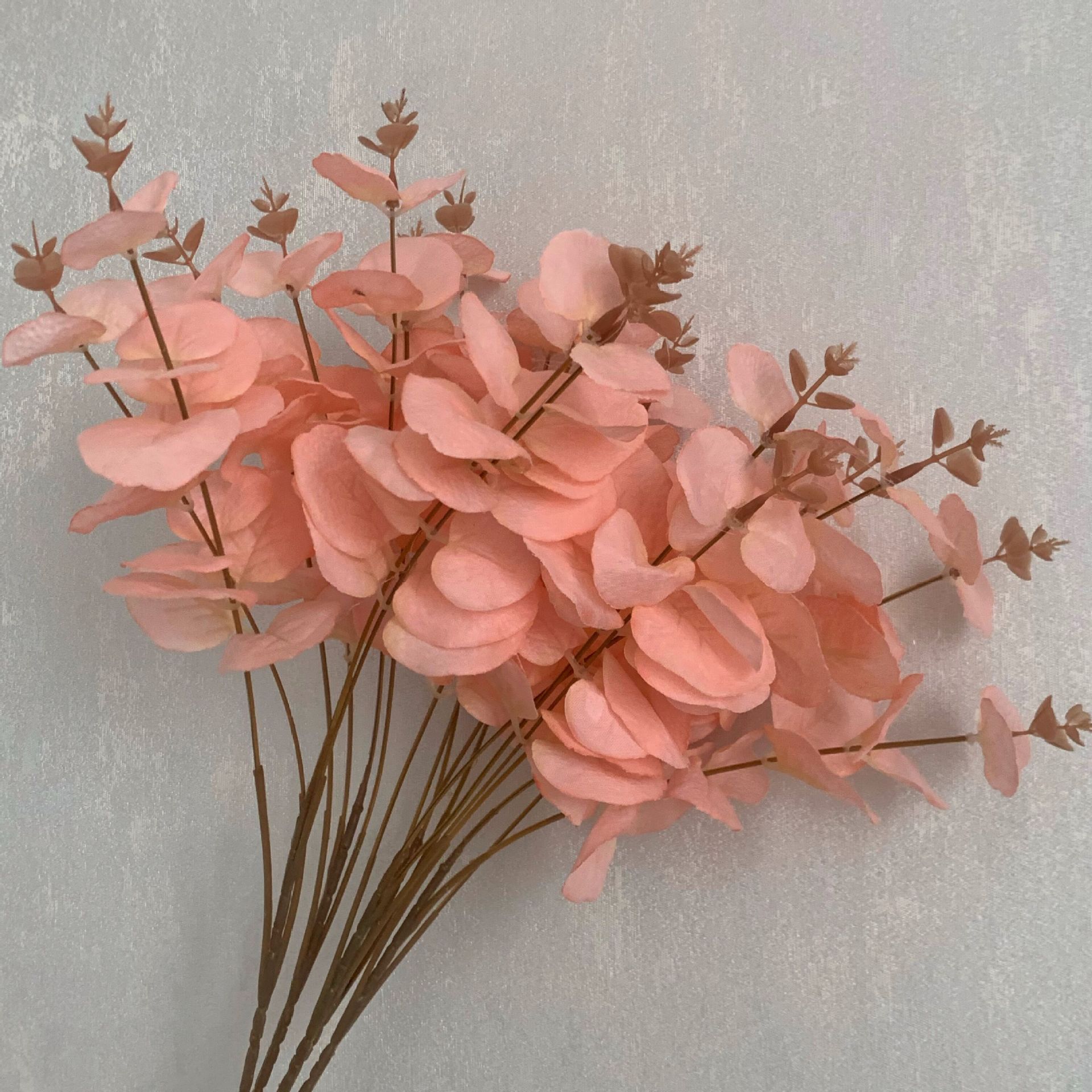 Fábrica directa flor artificial Flor de seda boda decoración del hogar a juego diseño dinero Ye eucalipto flor falsa